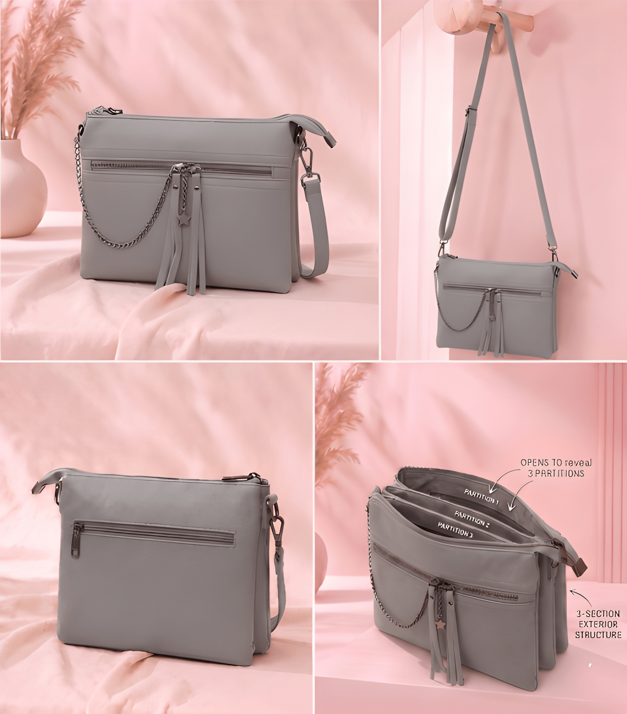 The Star-Charmed Multi-Pocket Crossbody bag.