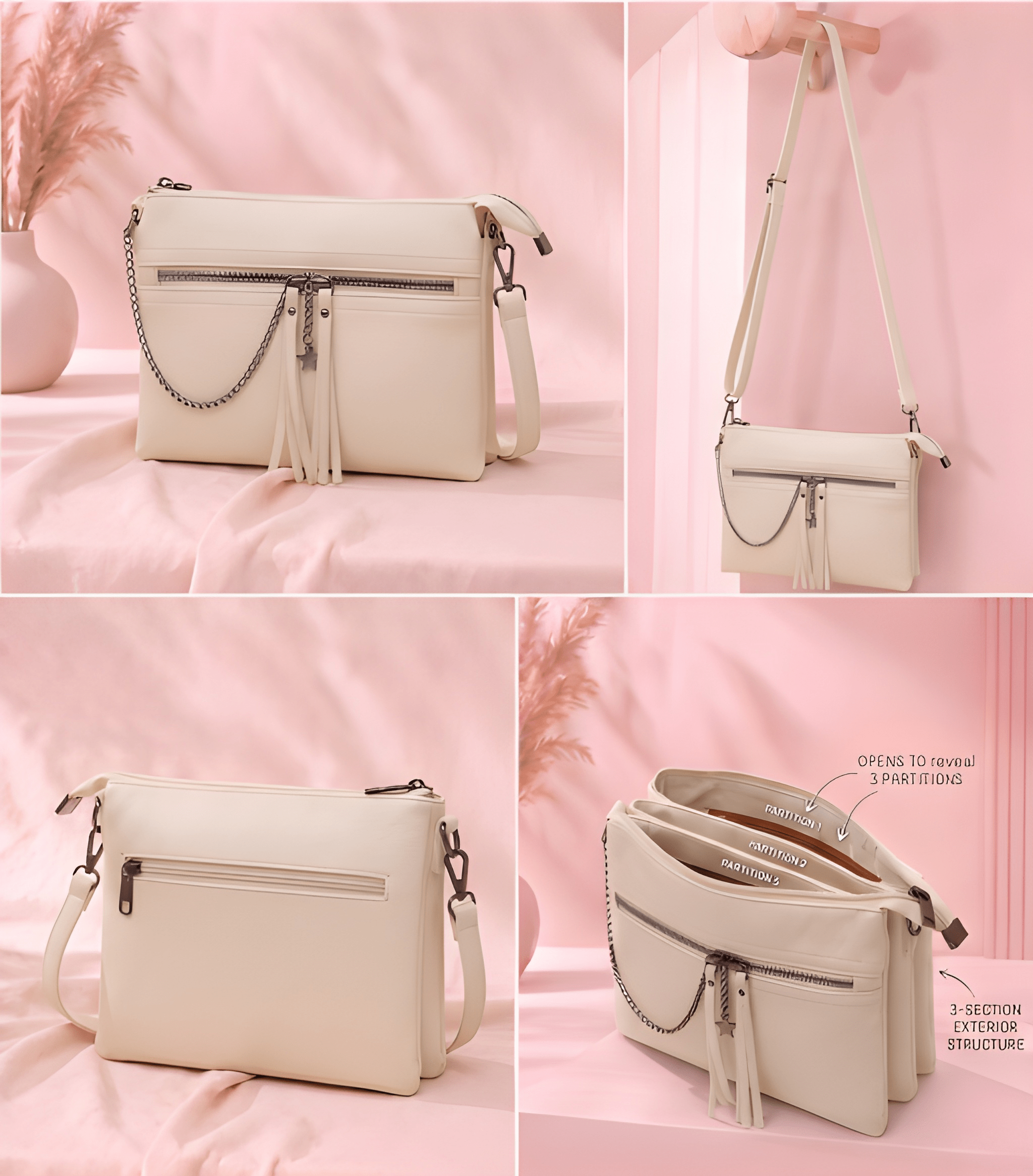 The Star-Charmed Multi-Pocket Crossbody bag.